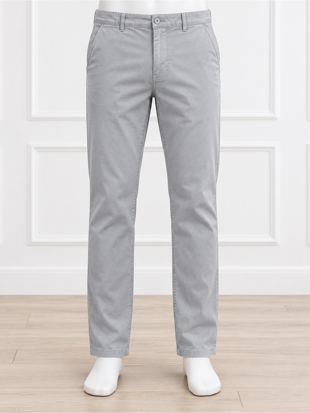 Slim Straight Men's Jeans in Light Gray